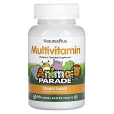 NaturesPlus, Animal Parade, жувальні мультивітаміни для дітей, апельсин, 90 таблеток у формі тварин